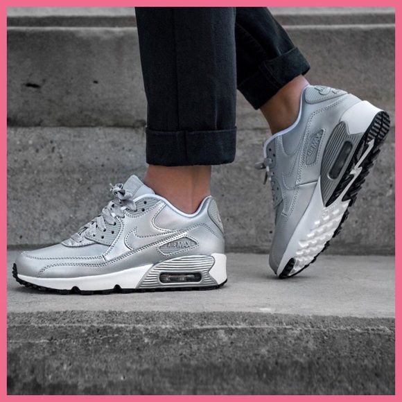 nike air max 90 silver